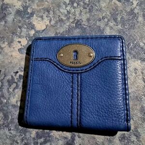 Fossil Blue Leather Wallet
